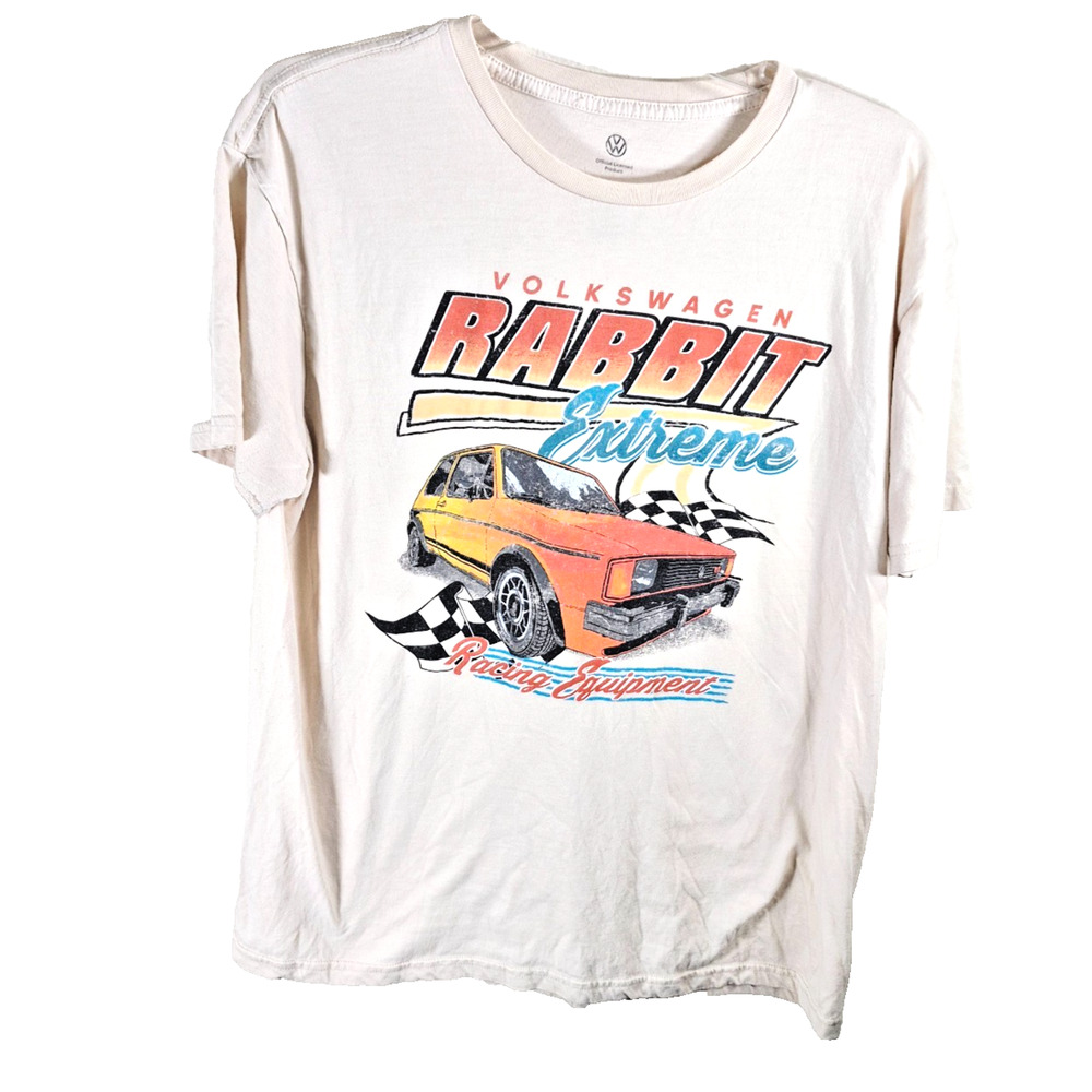 Volkswagen VW Rabbit Extreme Racing Equipment T-Shirt Men's Large Car Graphic